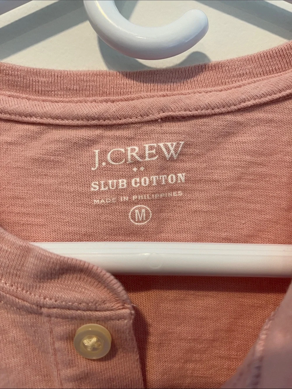 J. Crew Men’s Light Pink Short-Sleeve Henley